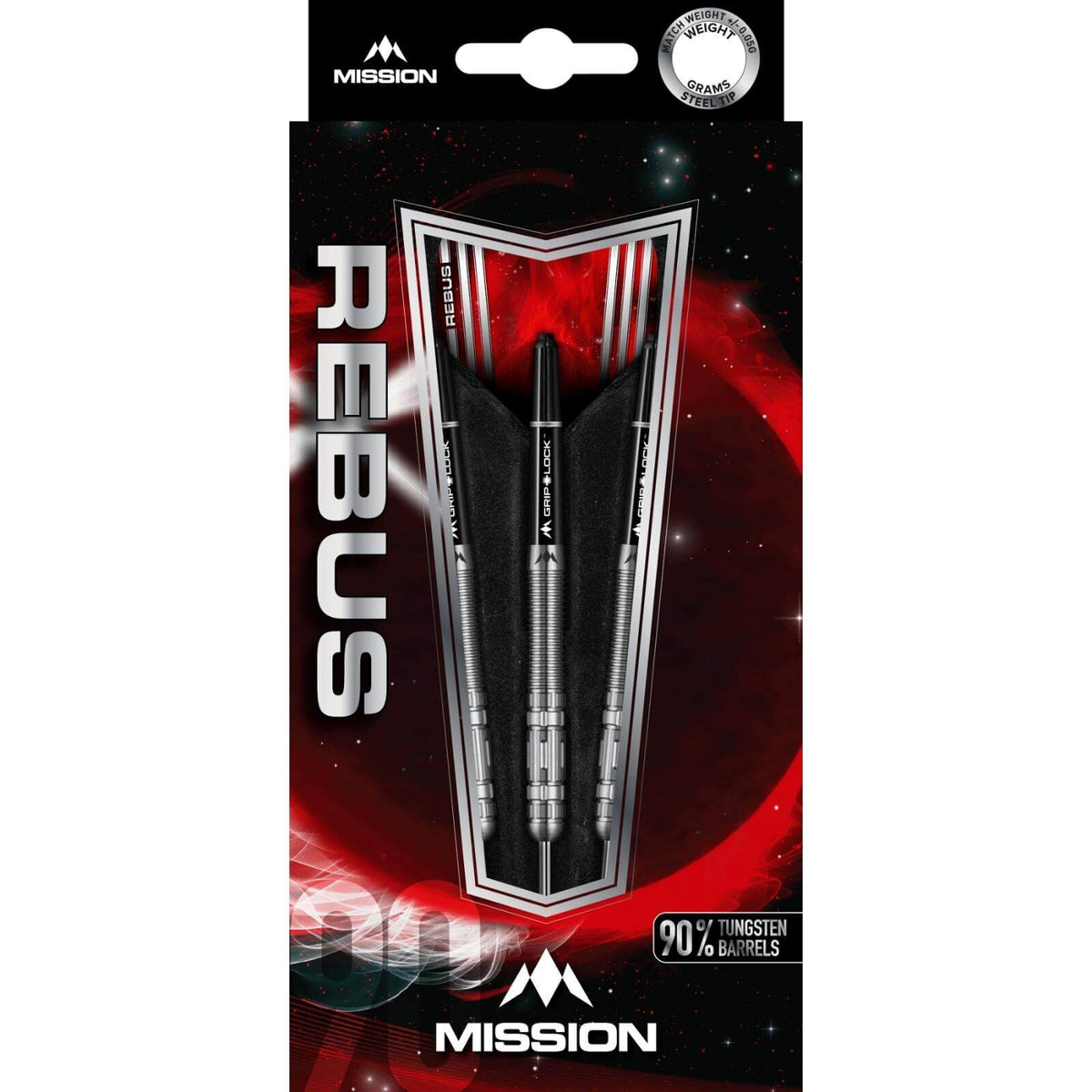 Darts - Mission - Rebus M4 Darts - Steel Tip - 90% Tungsten - 22g 24g 26g 