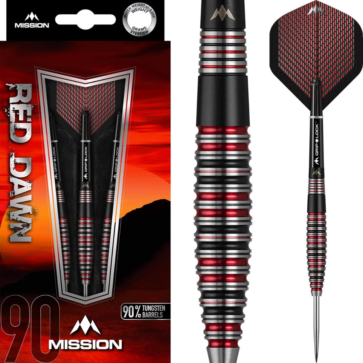 Mission - Red Dawn M3 Darts - 90% Tungsten - 21g 23g 25g -