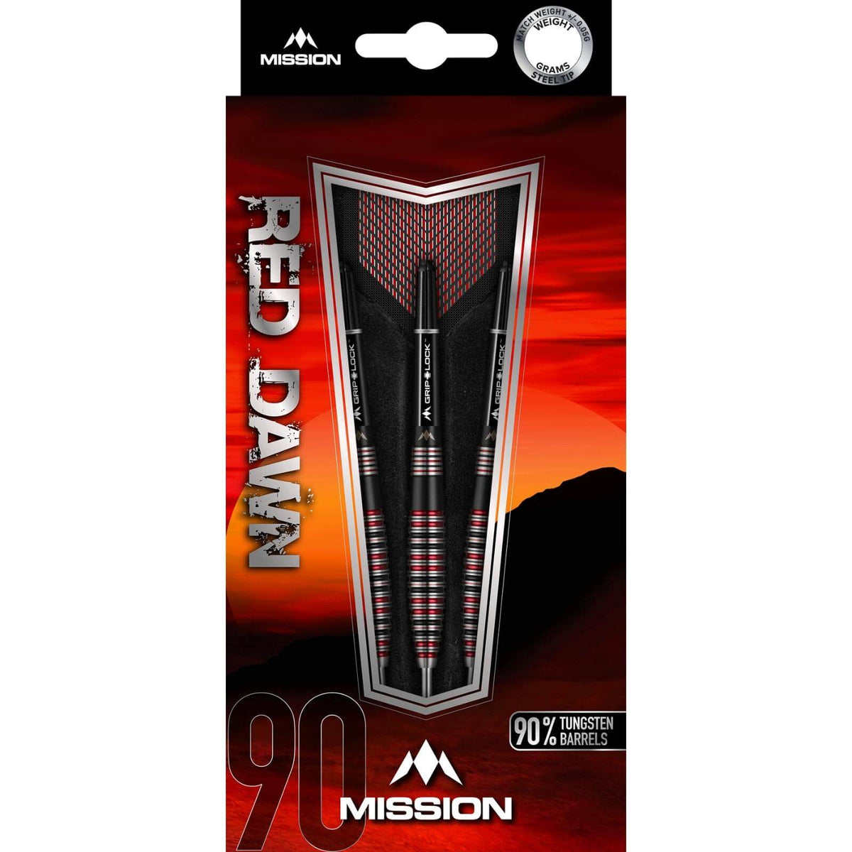Darts - Mission - Red Dawn M3 Darts - Steel Tip - 90% Tungsten - 21g 23g 25g 