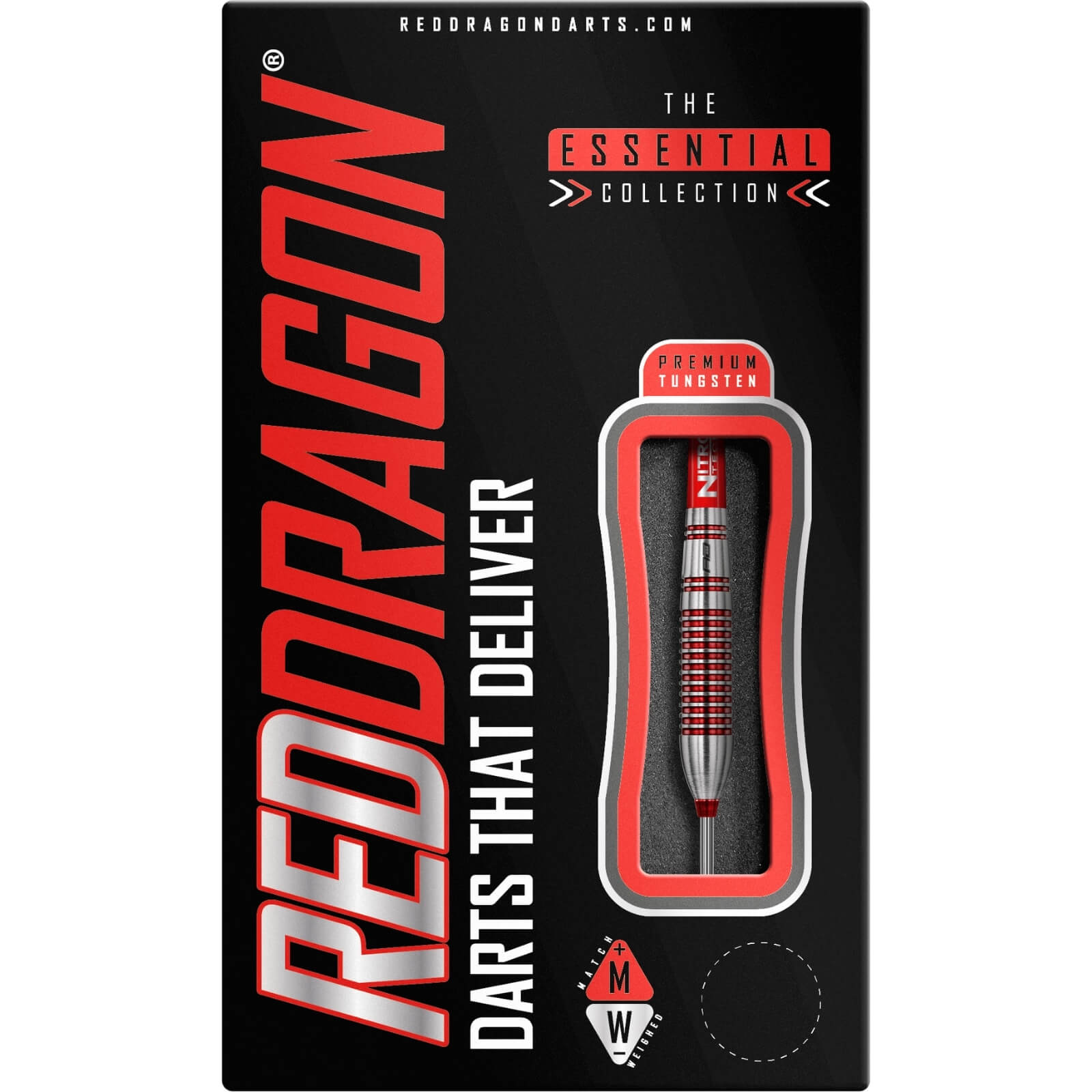 RED DRAGON Reflex Tungsten Darts Set with Flights and Stems