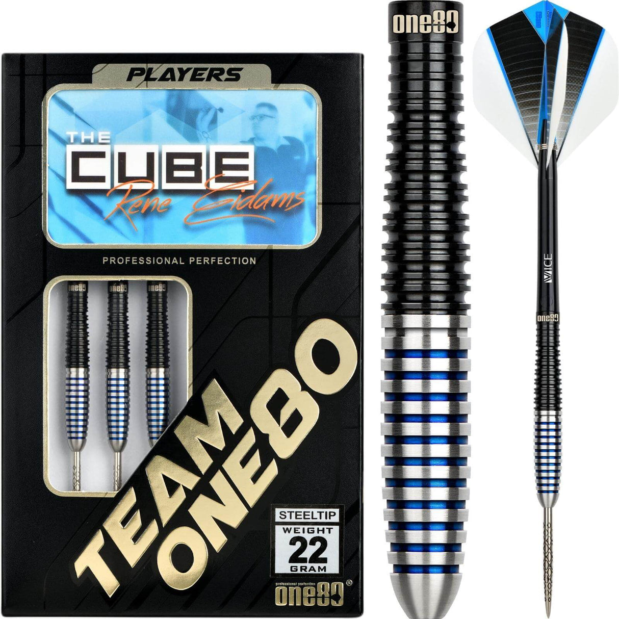 One80 - Rene Eidams V3 Darts - 90% Tungsten - 22g 24g -