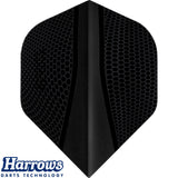 Harrows - Retina-X - Big Wing Dart Flights - Black