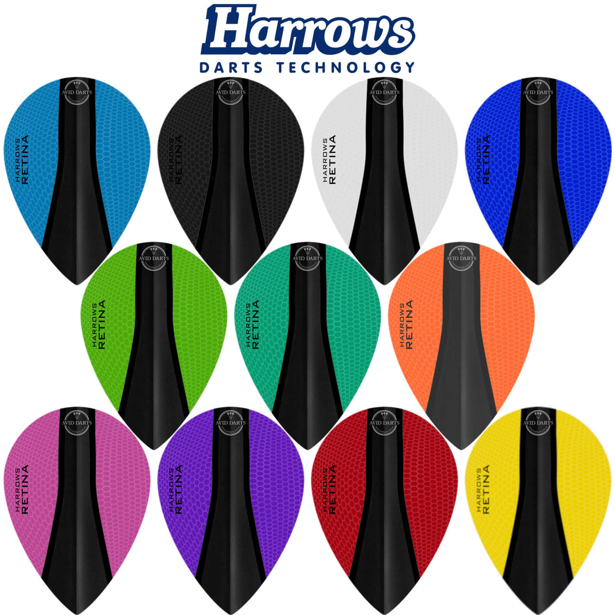 Dart Flights - Harrows - Retina-X - Pear Dart Flights 
