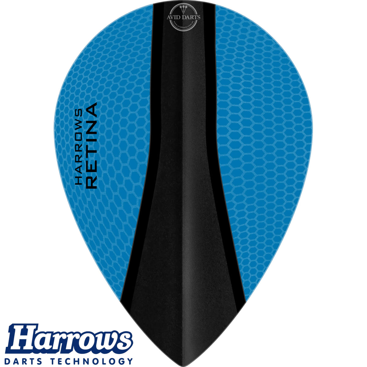 Dart Flights - Harrows - Retina-X - Pear Dart Flights Aqua Blue