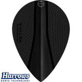 Harrows - Retina-X - Pear Dart Flights - Black