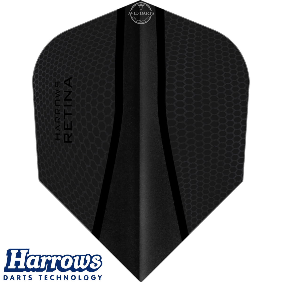 Dart Flights - Harrows - Retina-X - Standard Dart Flights Black