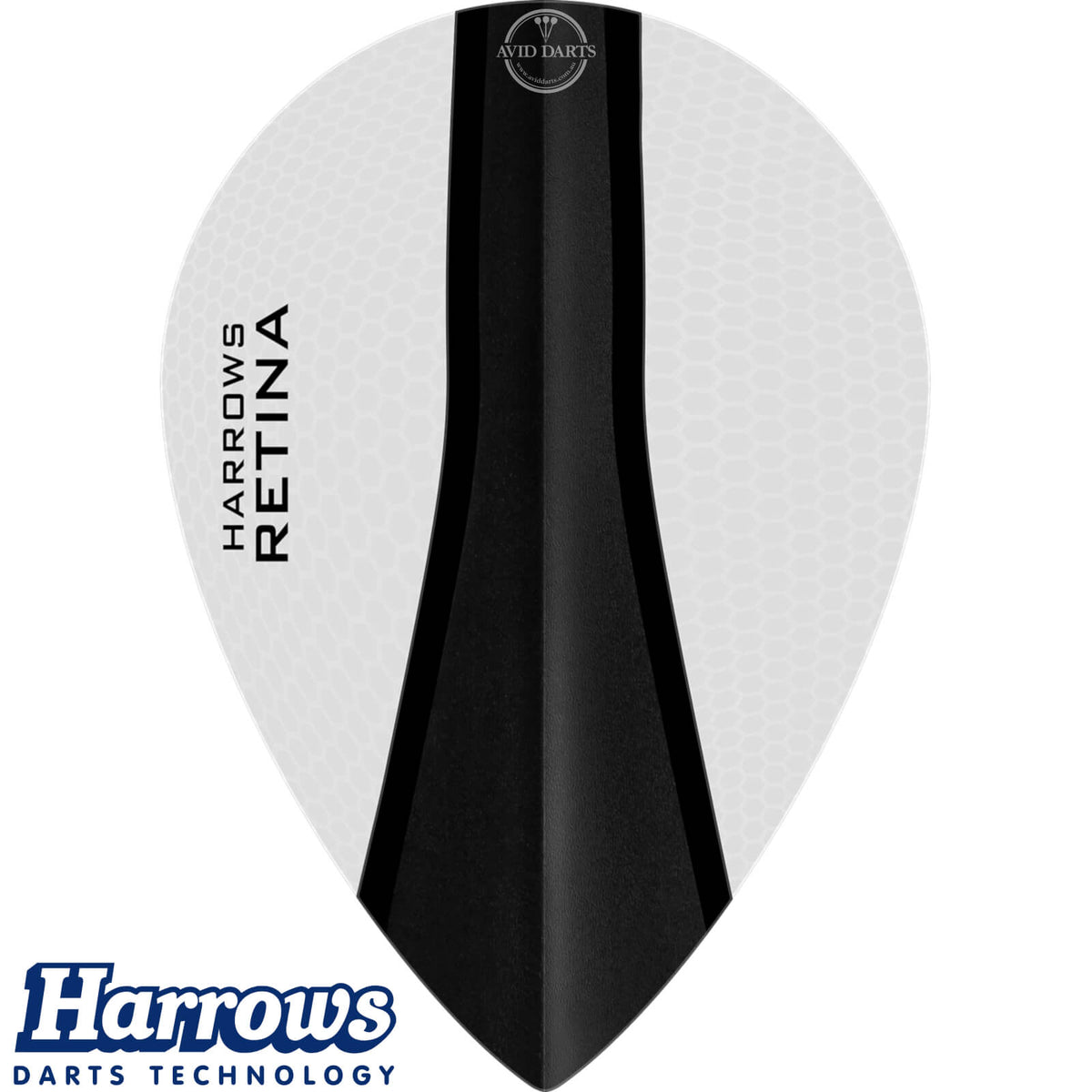 Dart Flights - Harrows - Retina-X - Pear Dart Flights Clear