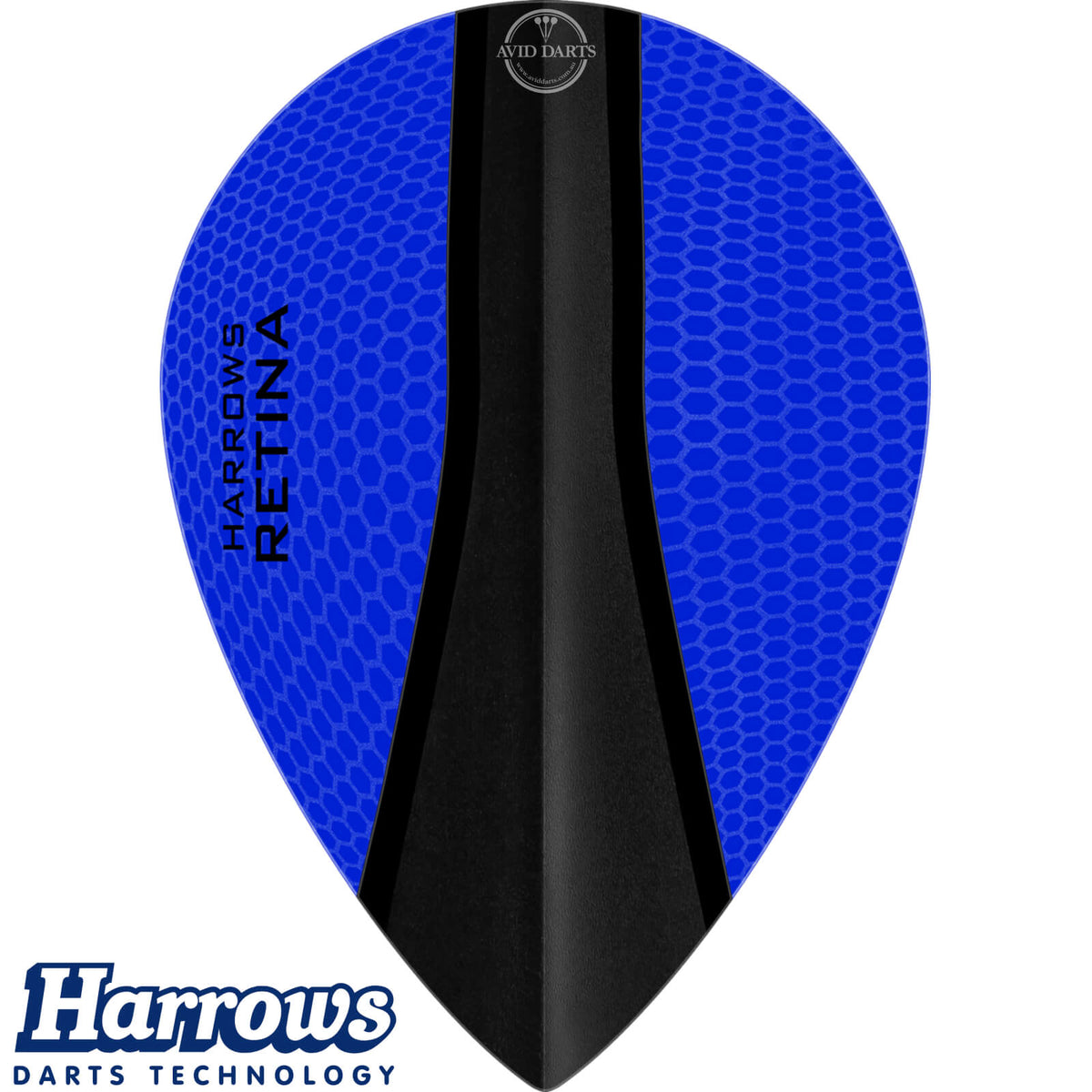 Dart Flights - Harrows - Retina-X - Pear Dart Flights Dark Blue