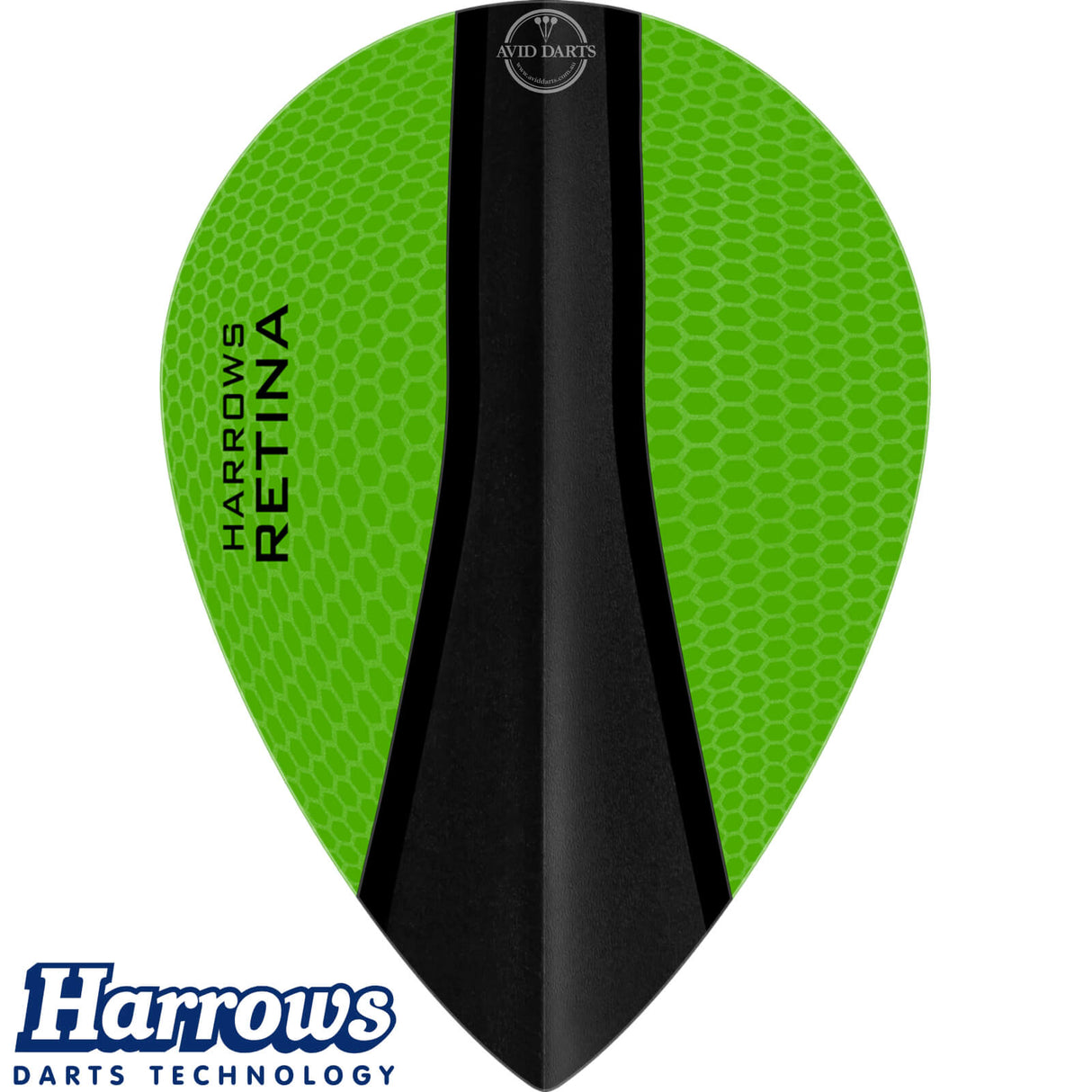 Harrows - Retina-X - Pear Dart Flights - Green