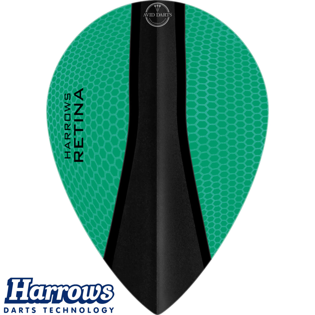 Dart Flights - Harrows - Retina-X - Pear Dart Flights Jade