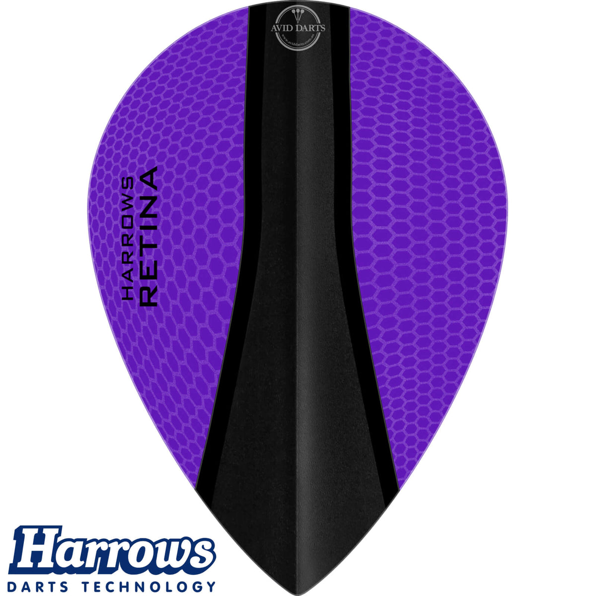 Dart Flights - Harrows - Retina-X - Pear Dart Flights Purple