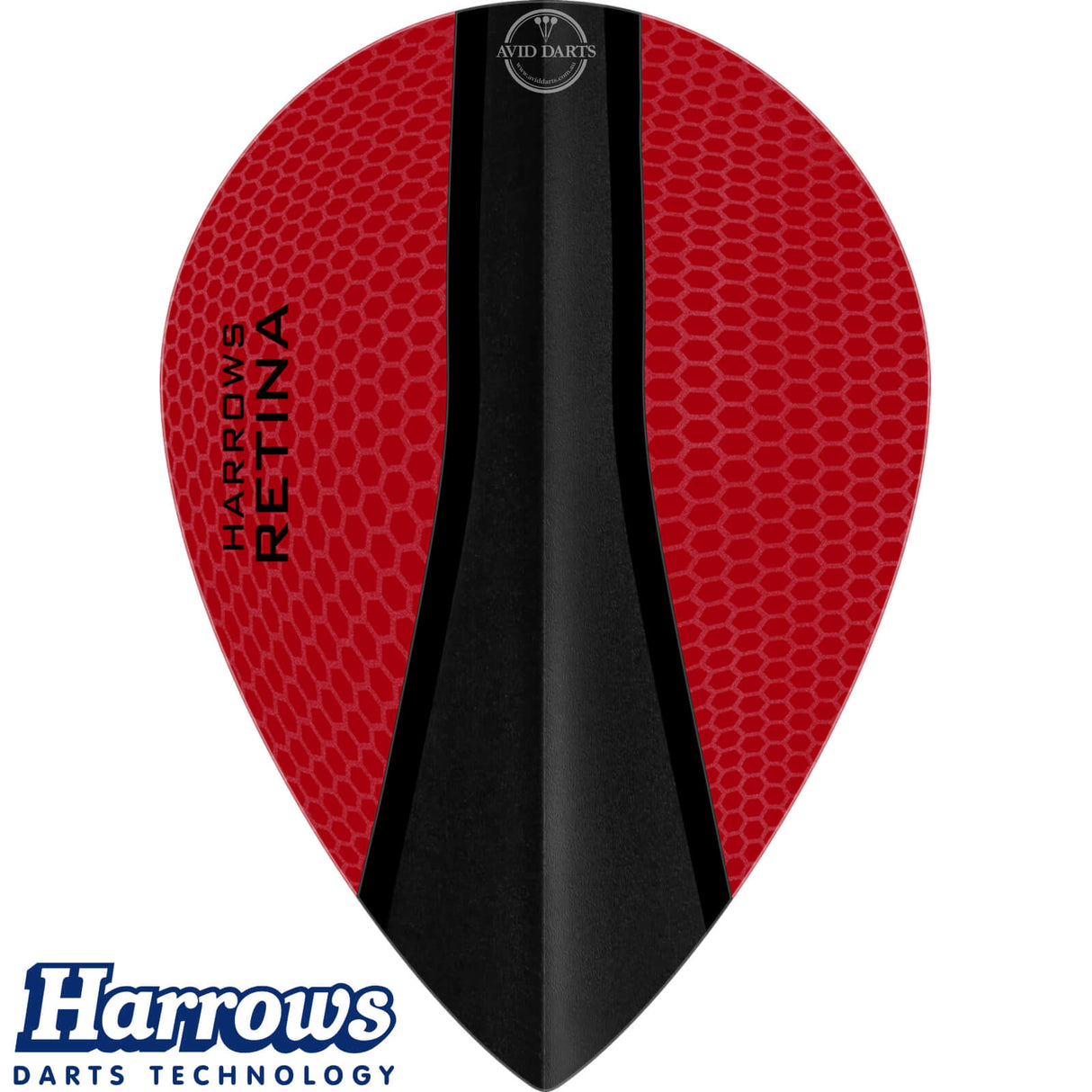 Harrows - Retina-X - Pear Dart Flights - Red