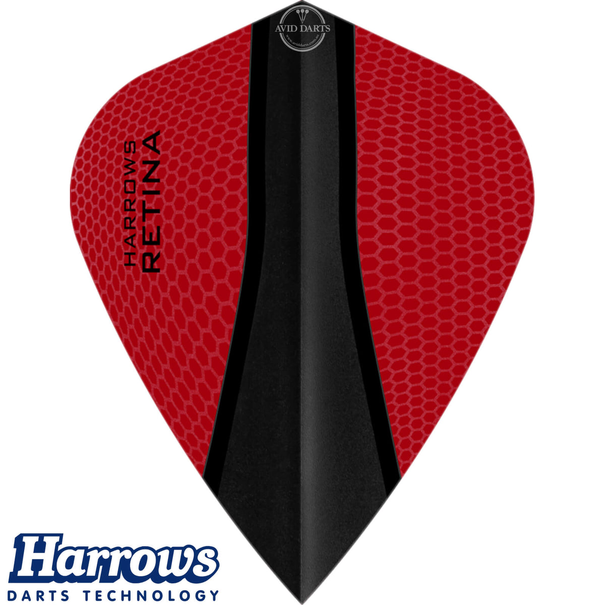 Dart Flights - Harrows - Retina-X - Kite Dart Flights Red