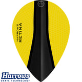 Harrows - Retina-X - Pear Dart Flights - Yellow