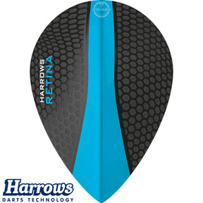 Harrows - Retina - Pear Dart Flights - Aqua Blue