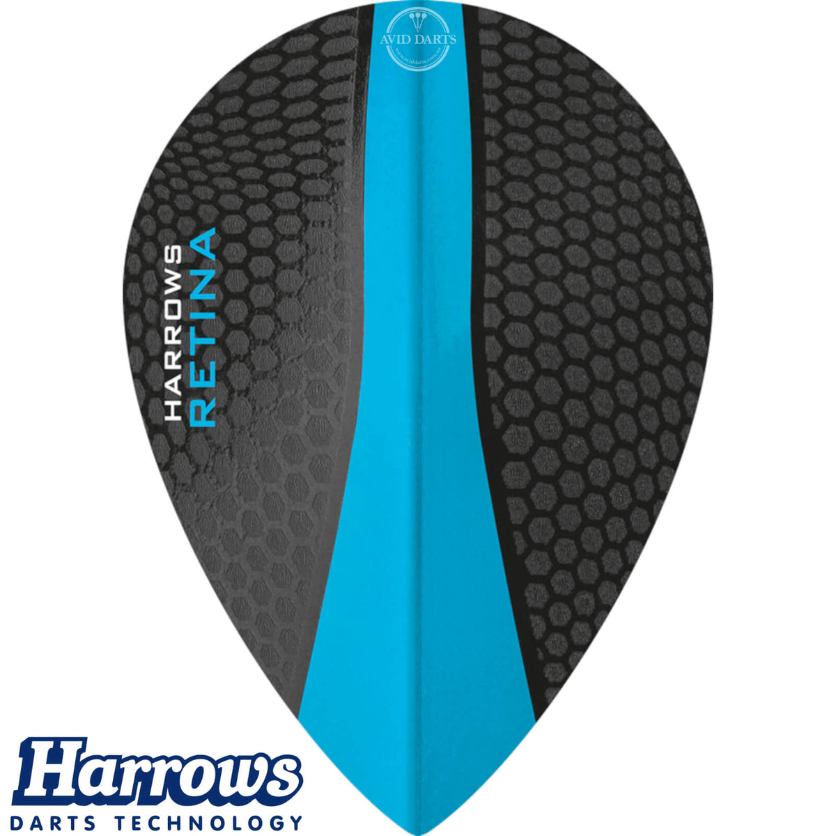 Dart Flights - Harrows - Retina - Pear Dart Flights Aqua Blue