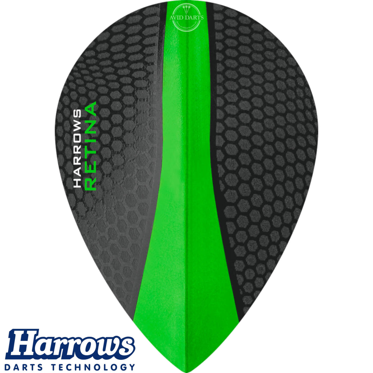 Dart Flights - Harrows - Retina - Pear Dart Flights Green