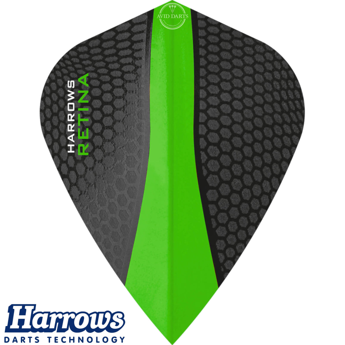 Dart Flights - Harrows - Retina - Kite Dart Flights Green