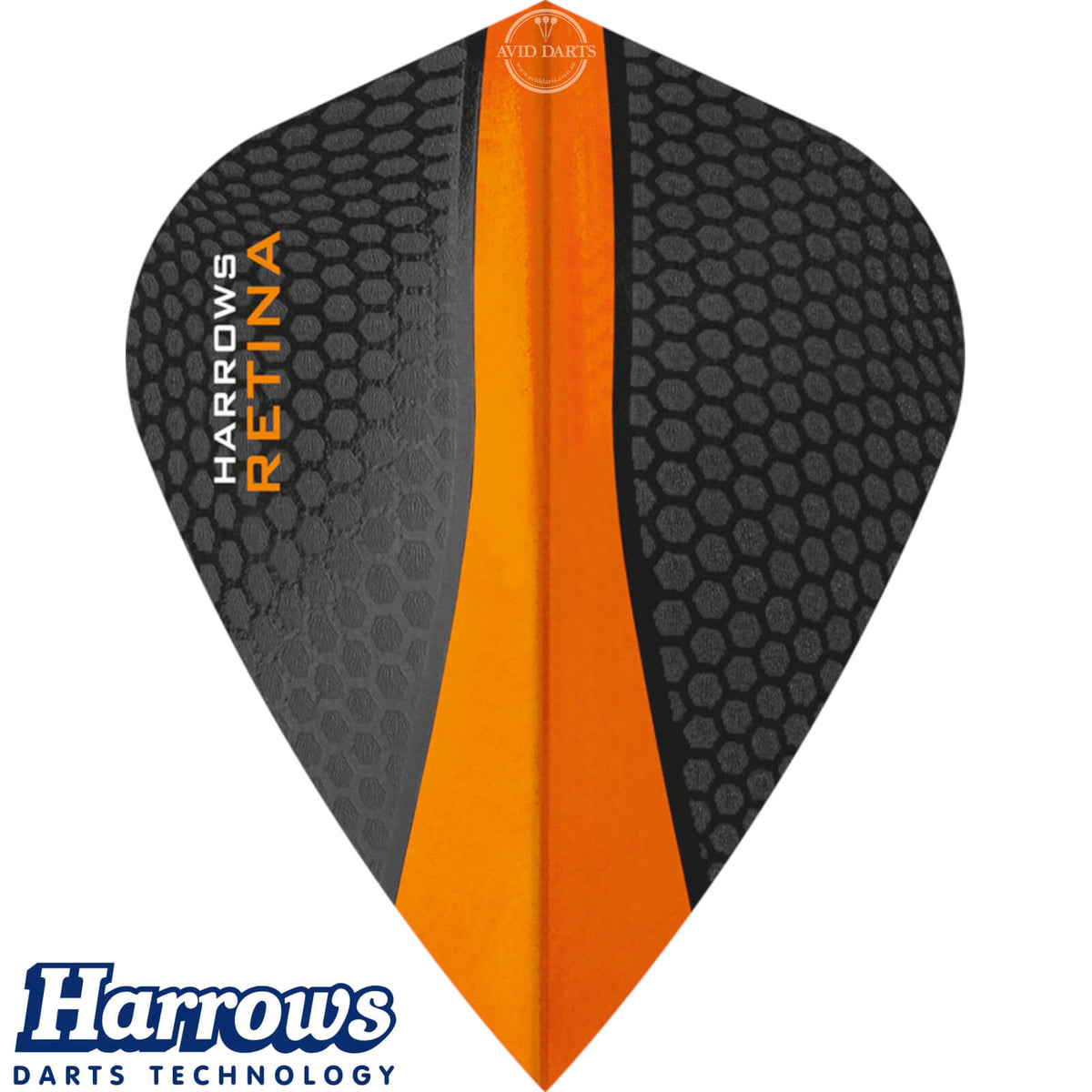 Dart Flights - Harrows - Retina - Kite Dart Flights Orange