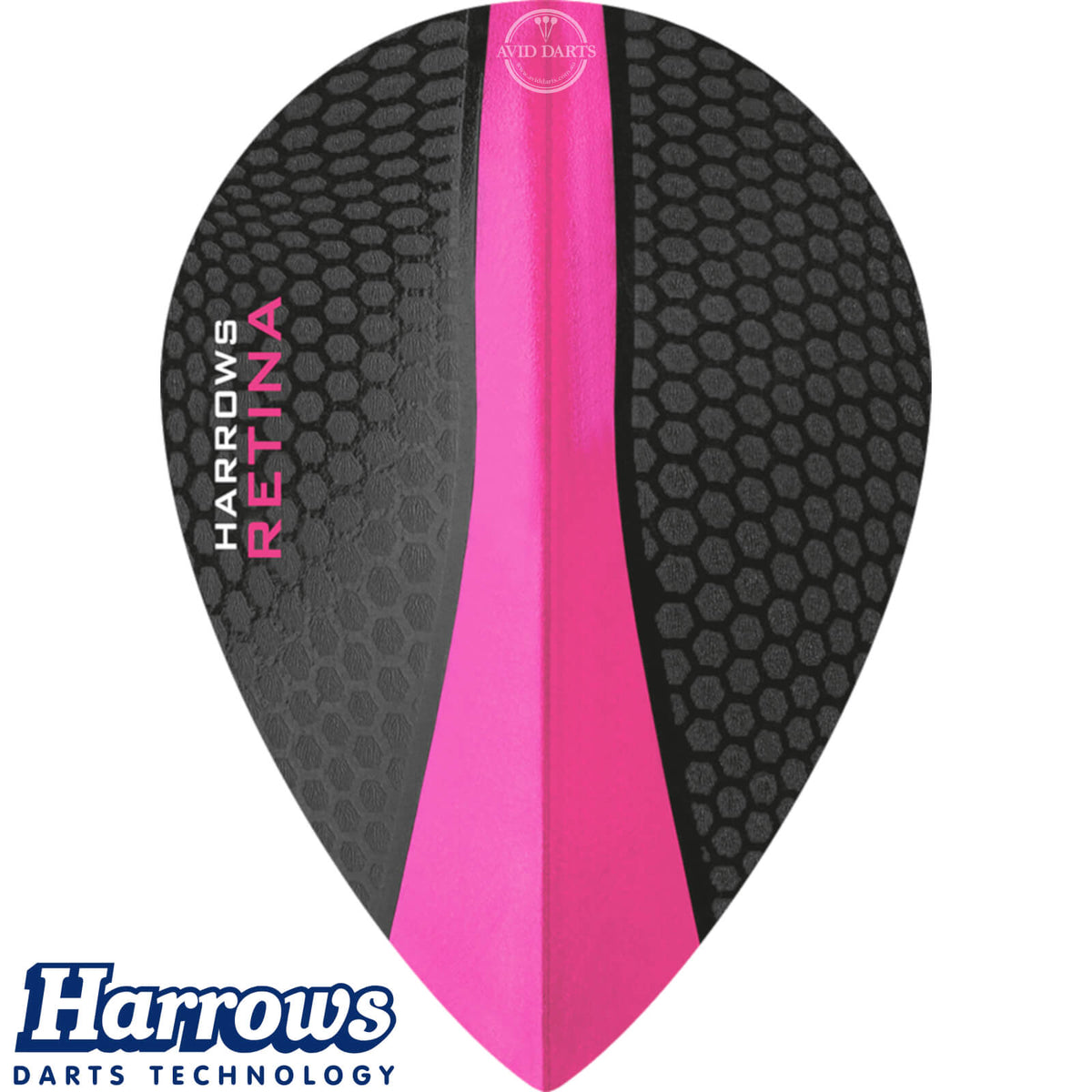 Dart Flights - Harrows - Retina - Pear Dart Flights Pink