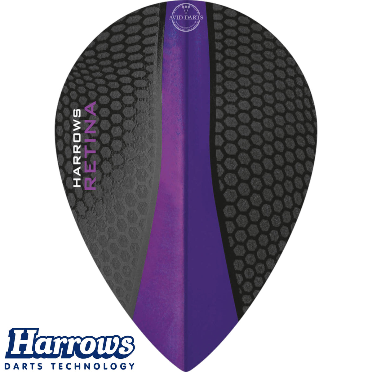 Dart Flights - Harrows - Retina - Pear Dart Flights Purple