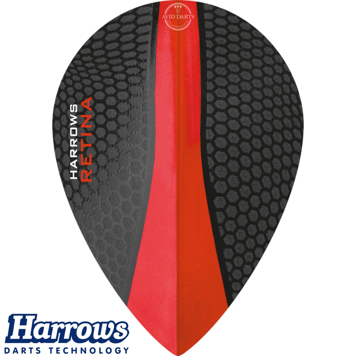Dart Flights - Harrows - Retina - Pear Dart Flights Red