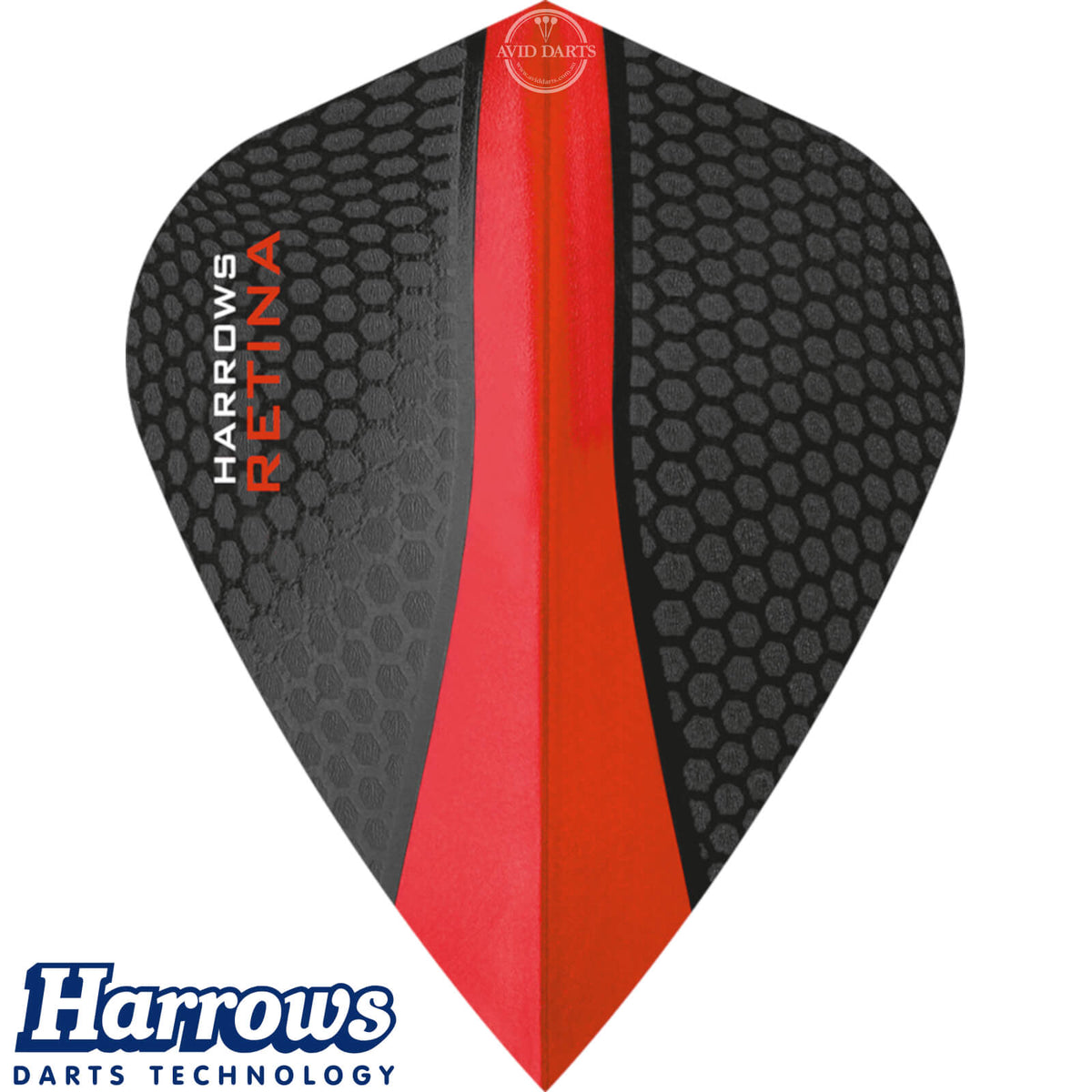 Dart Flights - Harrows - Retina - Kite Dart Flights Red