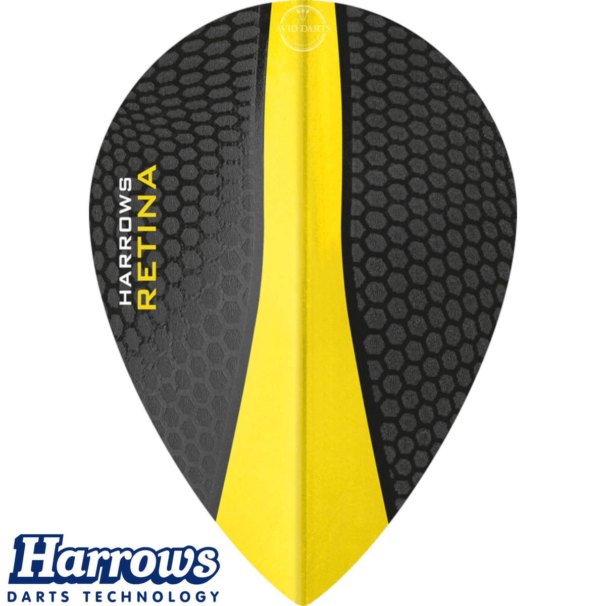 Dart Flights - Harrows - Retina - Pear Dart Flights Yellow