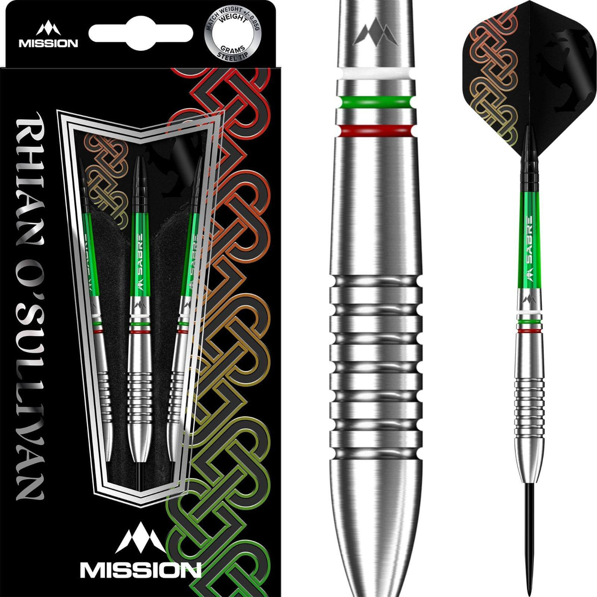 Darts - Mission - Rhian O&#39;Sullivan Darts - Steel Tip - 90% Tungsten - 23g 25g 