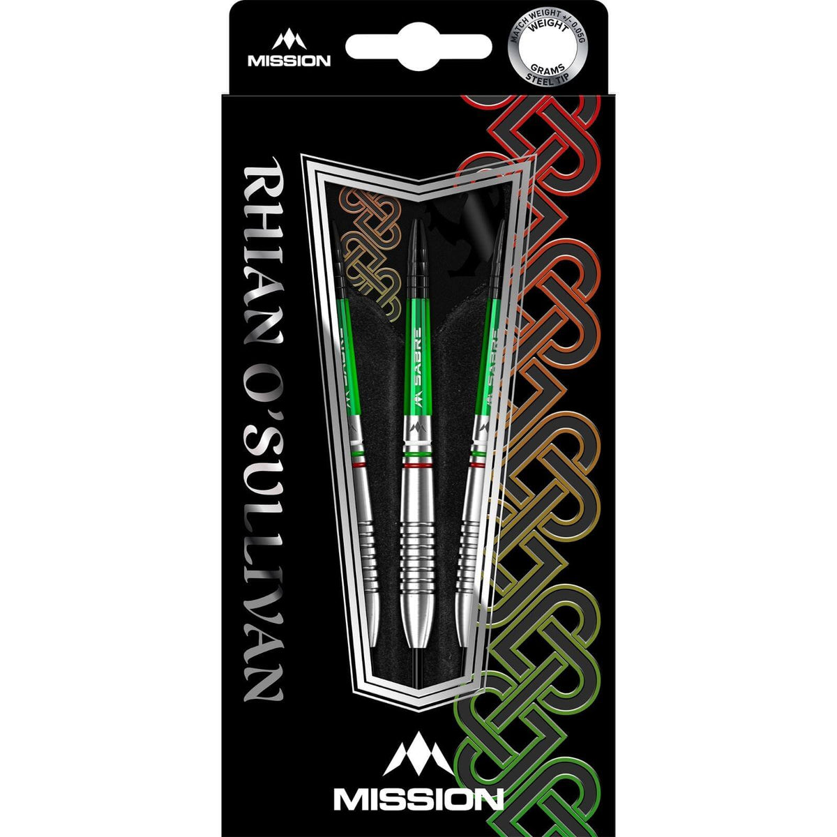 Darts - Mission - Rhian O&#39;Sullivan Darts - Steel Tip - 90% Tungsten - 23g 25g 