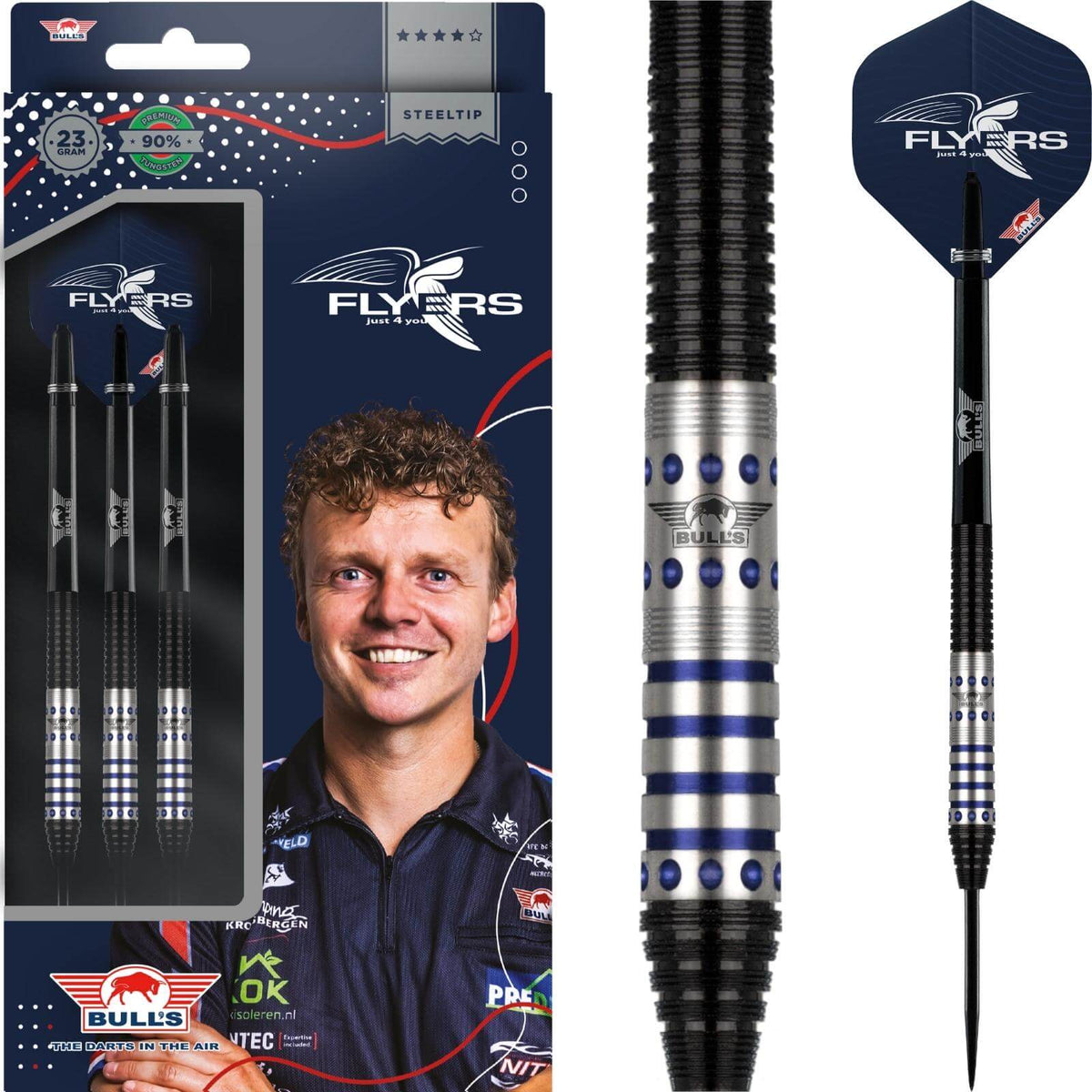 Darts - Bull&#39;s NL - Richard Veenstra Darts - Steel Tip - 90% Tungsten - 22g 23g 24g 