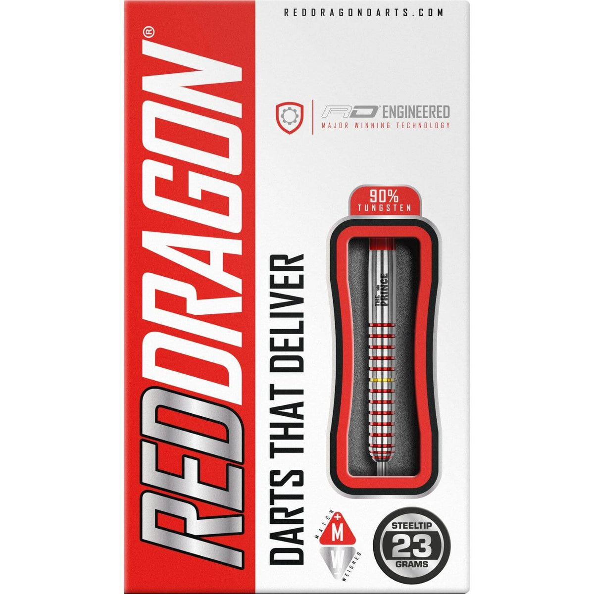 Darts - Red Dragon - Richie Burnett Darts - Steel Tip - 90% Tungsten - 23g 