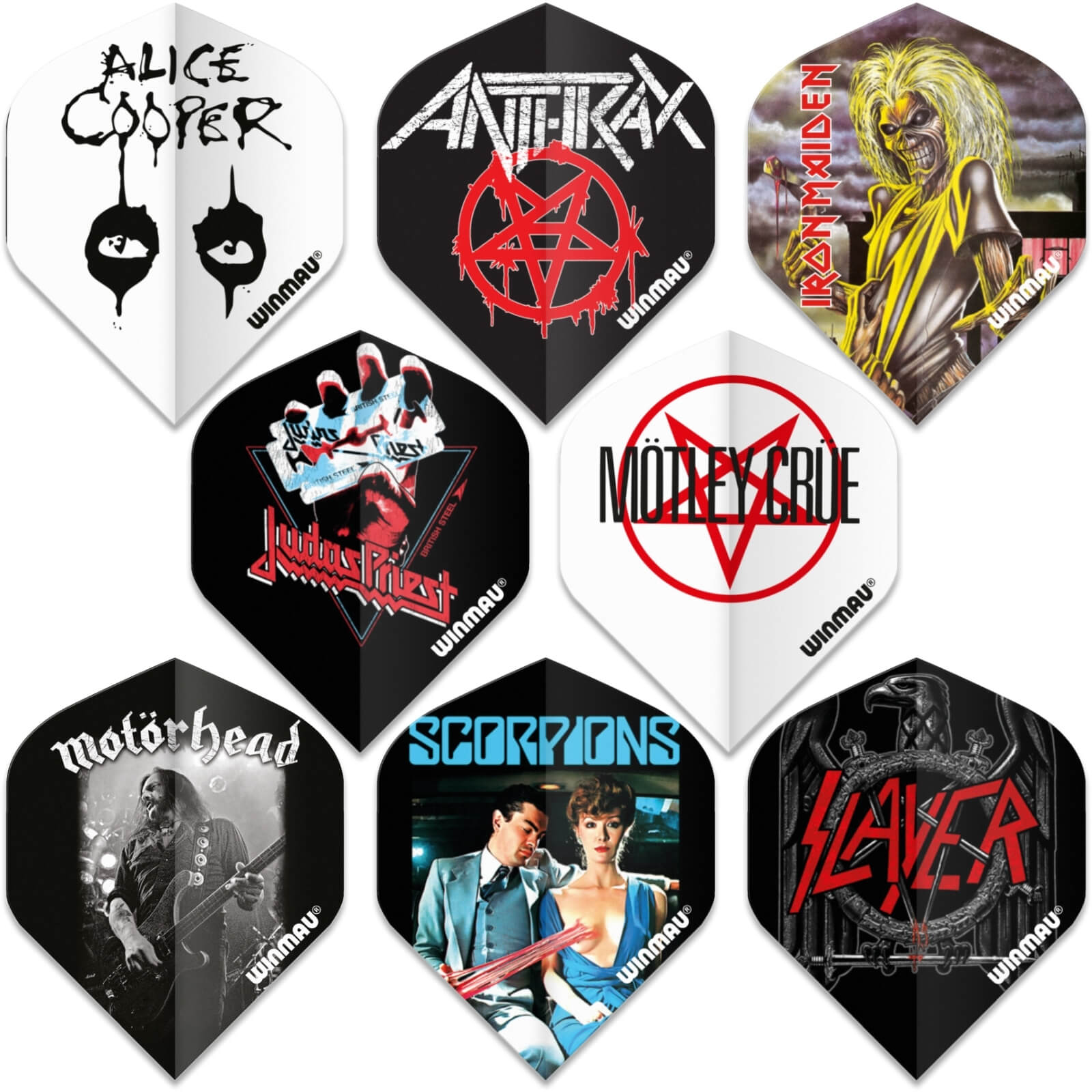 Dart Flights - Winmau - Rock Legends 1 of 2 - Big Wing Dart Flights 