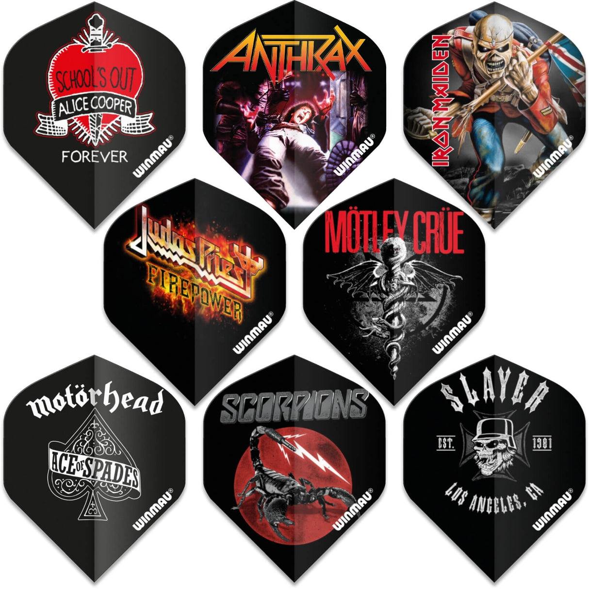 Winmau - Rock Legends 2 of 2 - Big Wing Dart Flights -