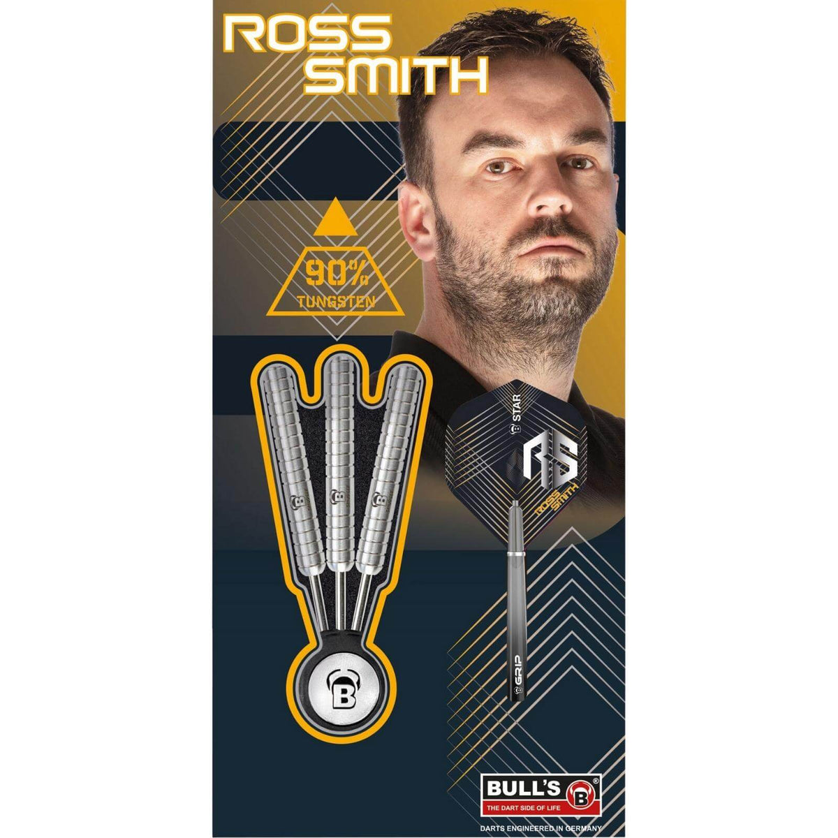 Darts - BULL&#39;S - Ross Smith Darts - Steel Tip - 90% Tungsten - 22g 24g 