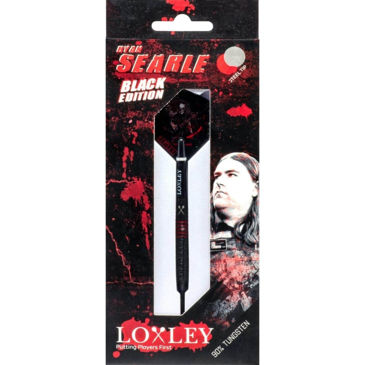 Darts - Loxley - Ryan Searle Black Edition Darts - Steel Tip - 90% Tungsten - 22g 23g 24g 32g 