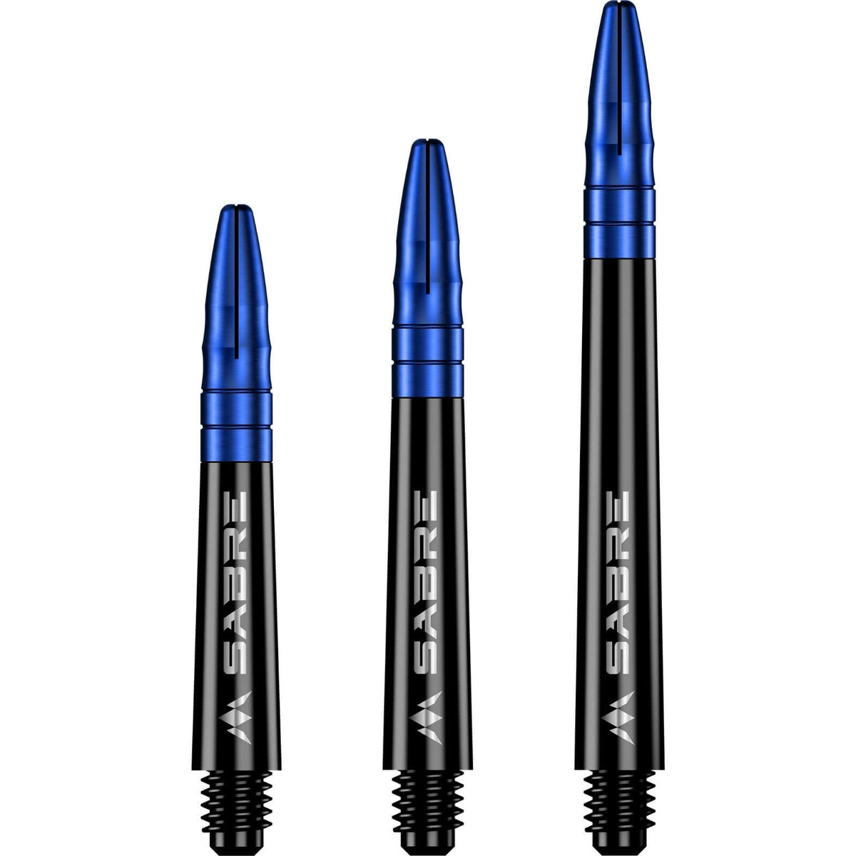 Dart Shafts - Mission - Sabre Black - Hybrid Dart Shafts Short (36mm) / Blue