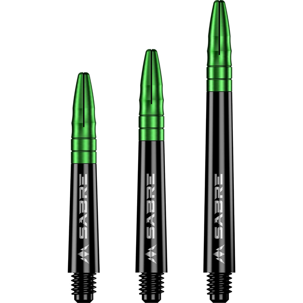 Dart Shafts - Mission - Sabre Black - Hybrid Dart Shafts Short (36mm) / Green
