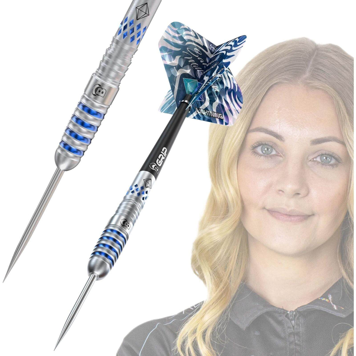 Darts - BULL&#39;S - Sarah Milkowski Darts - Steel Tip - 90% Tungsten - 22g 