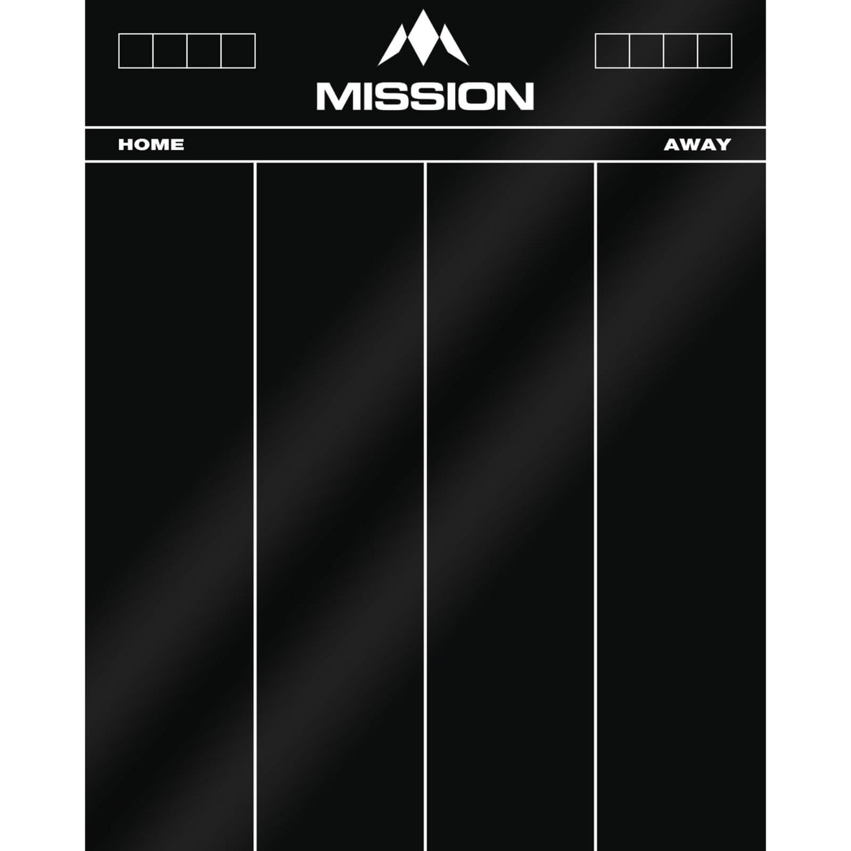 Mission - Marker Boards - Drywipe Scoreboard - Black Acrylic - 501 -