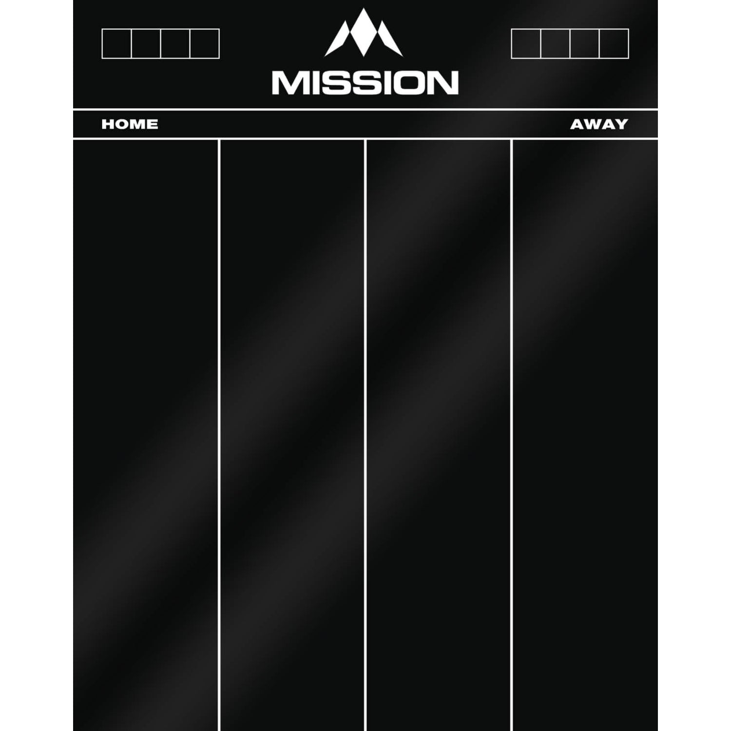 Mission - Marker Boards - Drywipe Scoreboard - Black Acrylic - 501 -