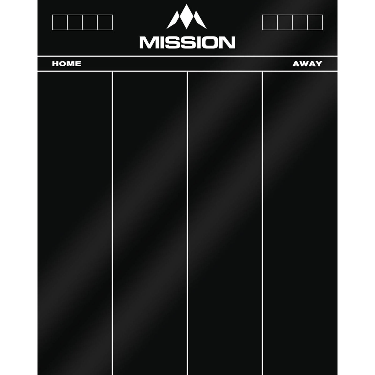 Scoring Accessories - Mission - Marker Boards - Drywipe Scoreboard - Black Acrylic - 501 
