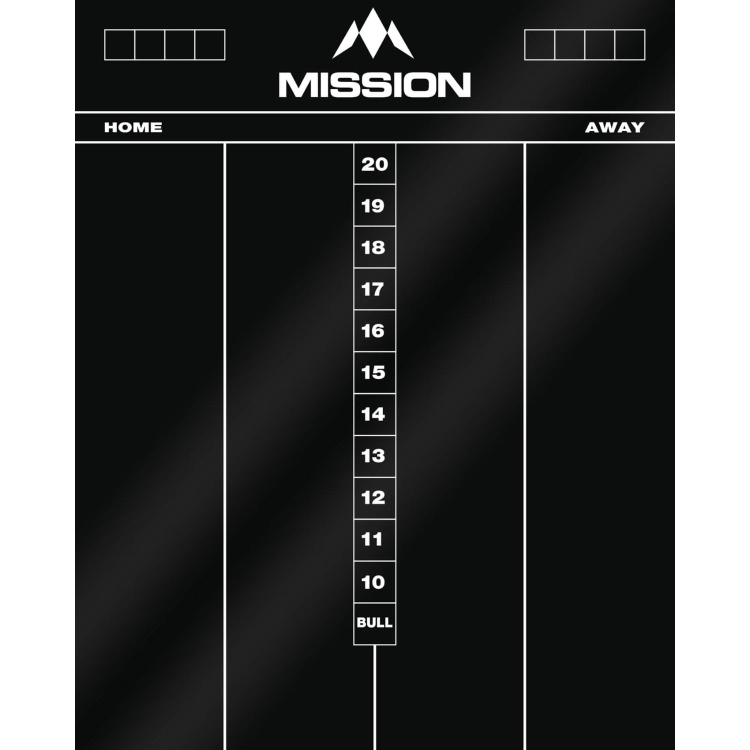 Mission - Marker Boards - Drywipe Scoreboard - Black Acrylic - Cricket -