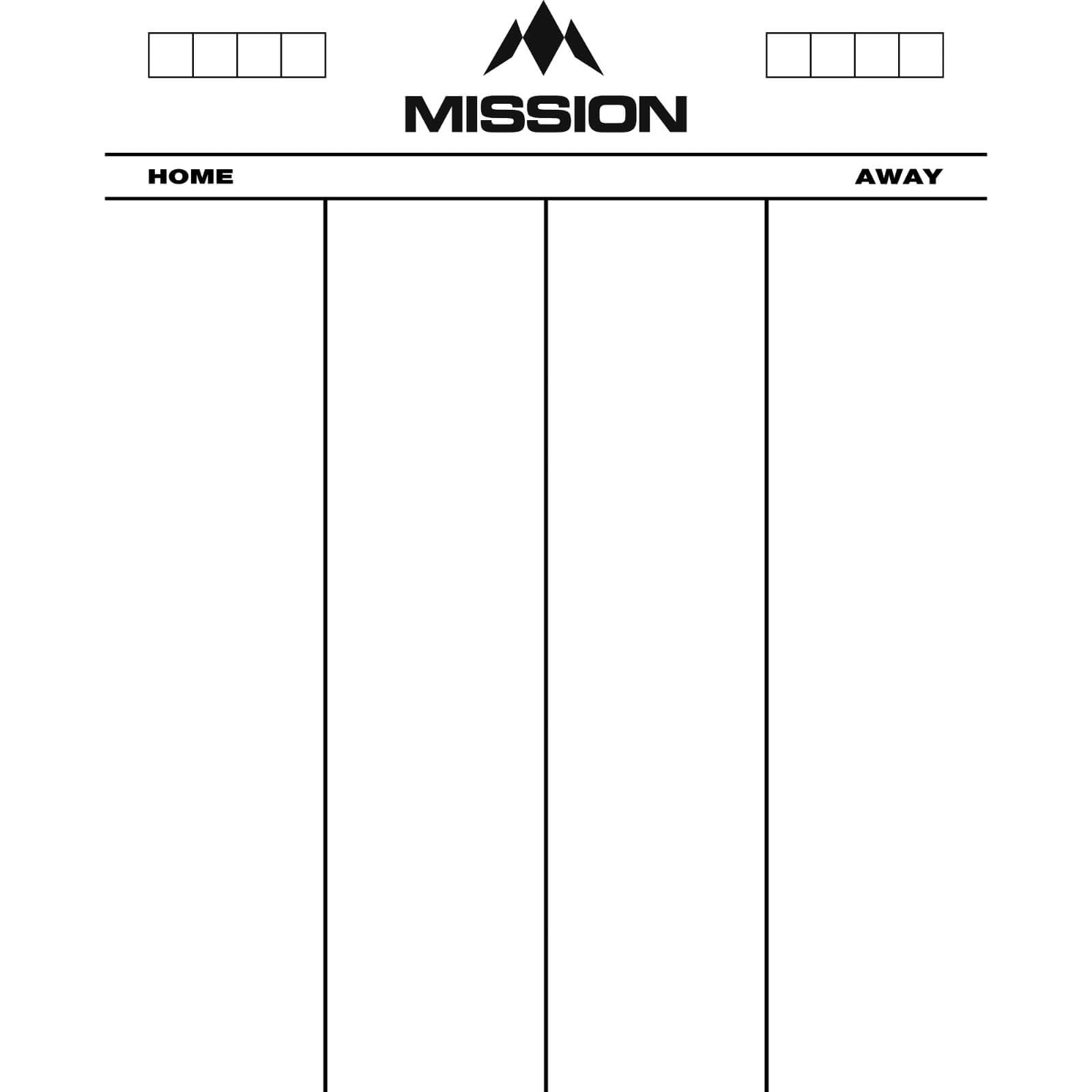 Scoring Accessories - Mission - Marker Boards - Drywipe Scoreboard - Whiteboard - 501 