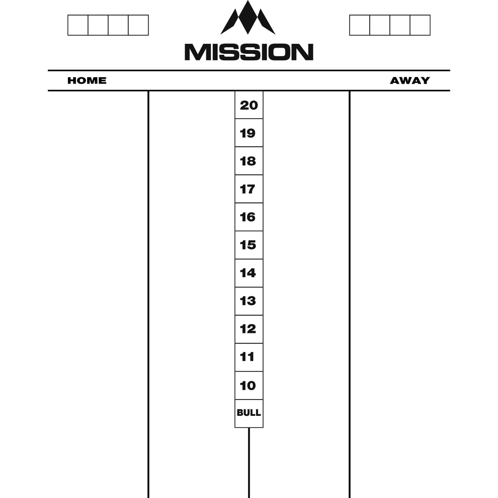 Scoring Accessories - Mission - Marker Boards - Drywipe Scoreboard - Whiteboard - Cricket 