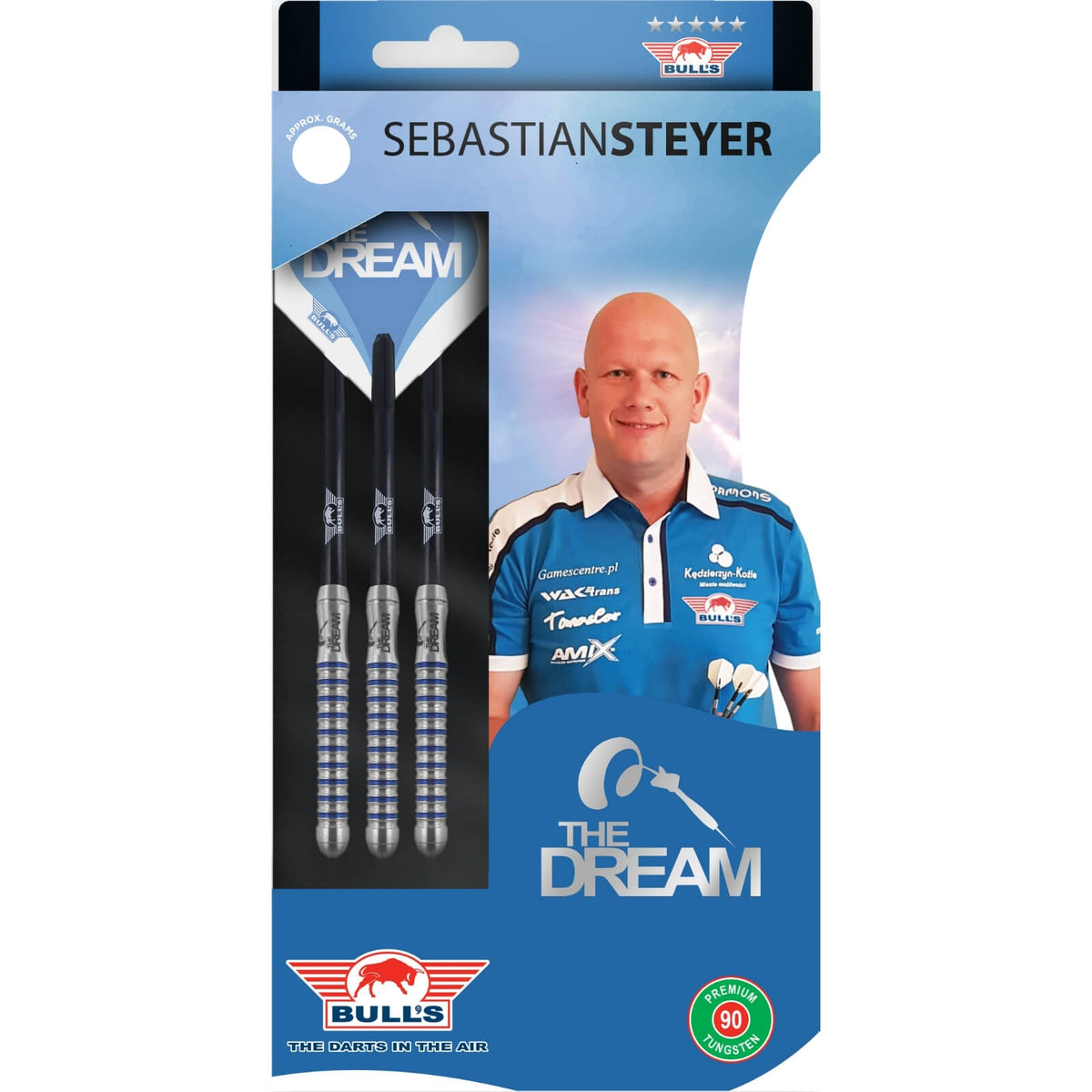 Darts - Bull&#39;s NL - Sebastian Steyer Darts - Steel Tip - 90% Tungsten - 22g 24g 