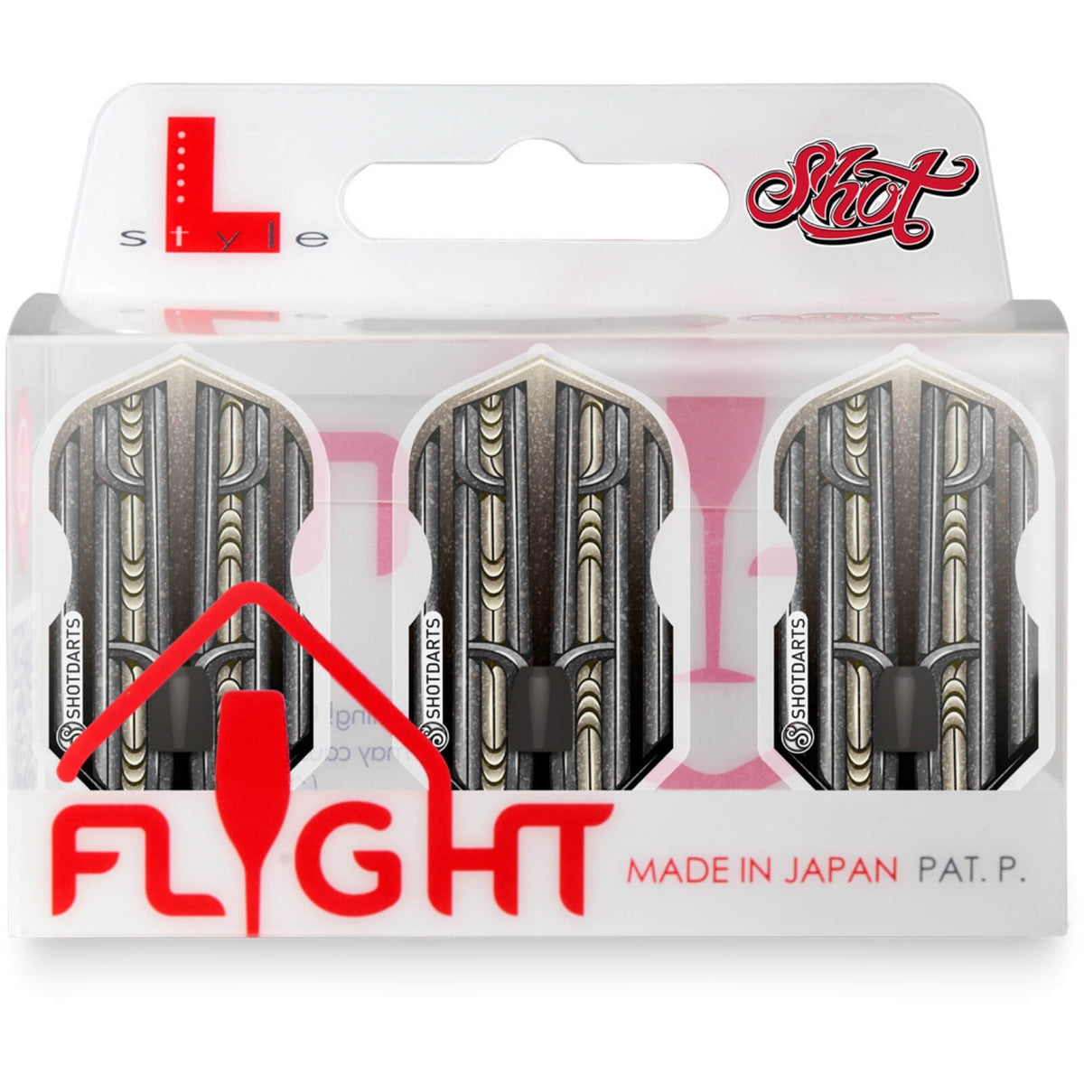 Dart Flights - Shot - L-Style - L6 - Slim Moulded Dart Flights Warrior Rutene