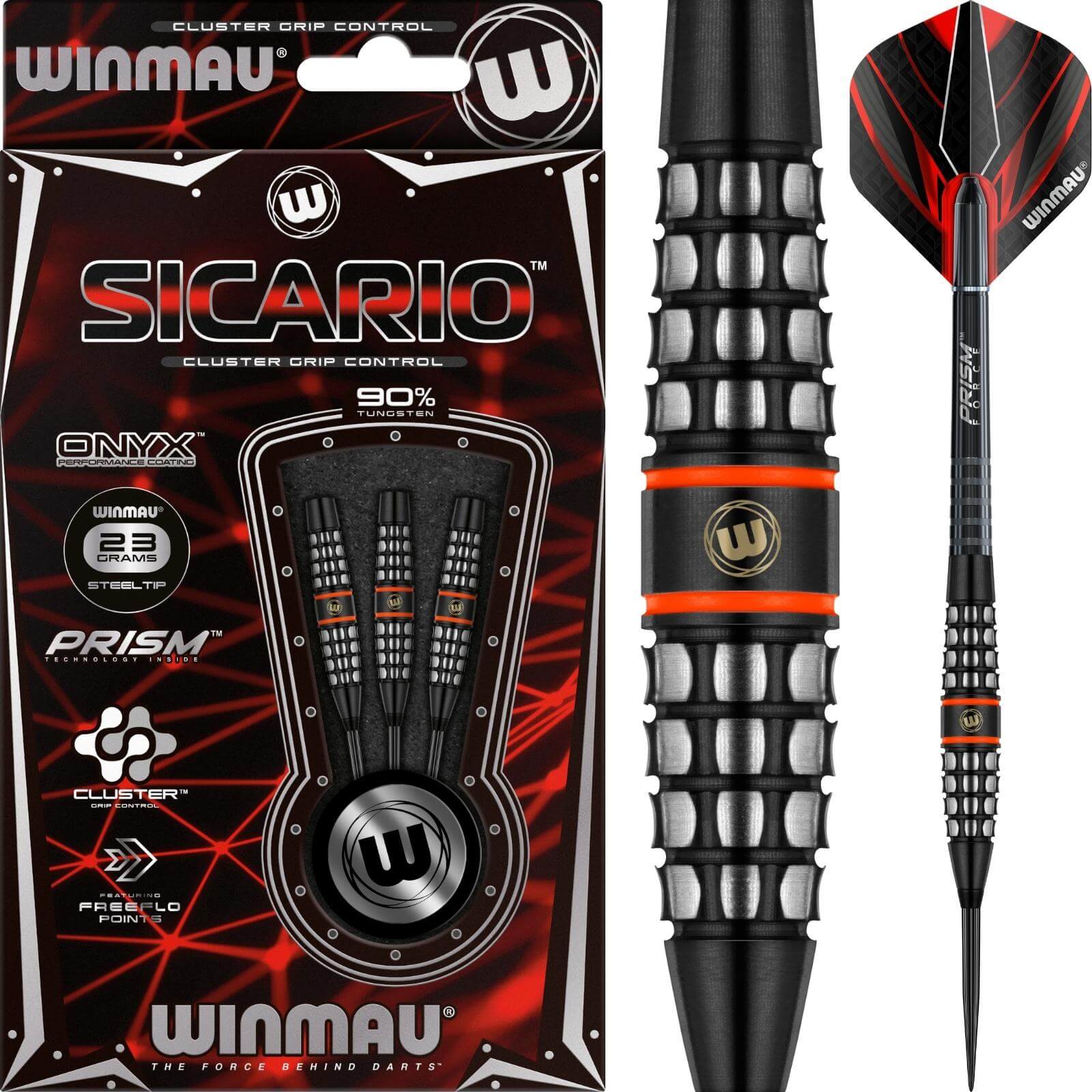 Darts - Winmau - Sicario Darts - Steel Tip - 90% Tungsten - 21g 23g 25g