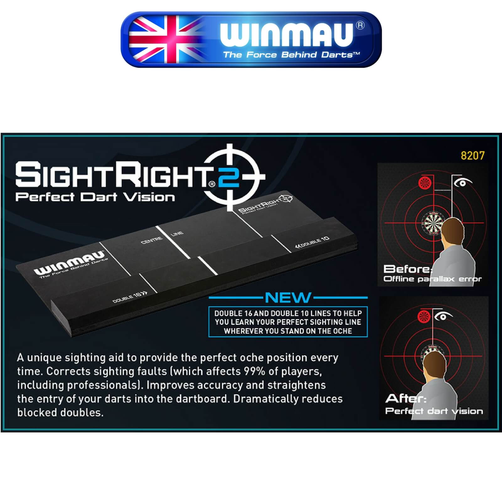 Training Accessories - Winmau - SightRight 2 - Darts Stance Alignment Tool 