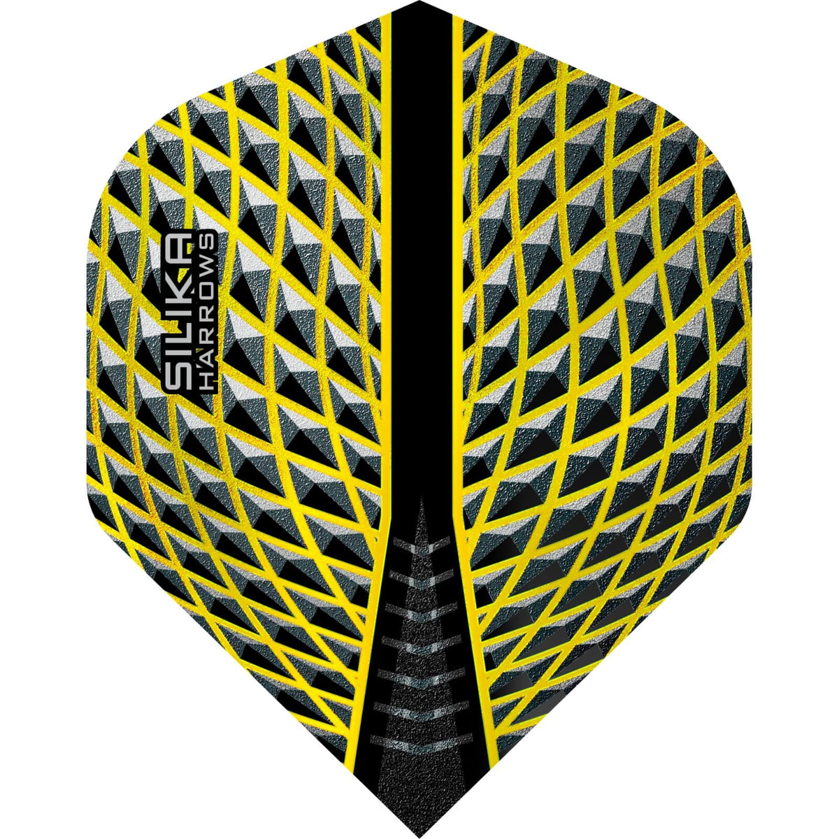 Dart Flights - Harrows - Silika - Big Wing Dart Flights Yellow